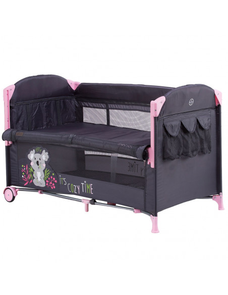 Patut pliabil Chipolino Merida peony pink cu laterala