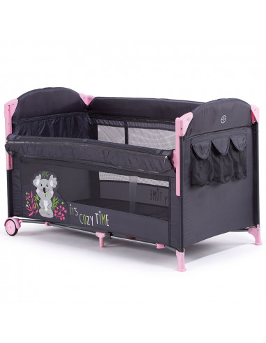 Patut pliabil Chipolino Merida peony pink cu laterala
