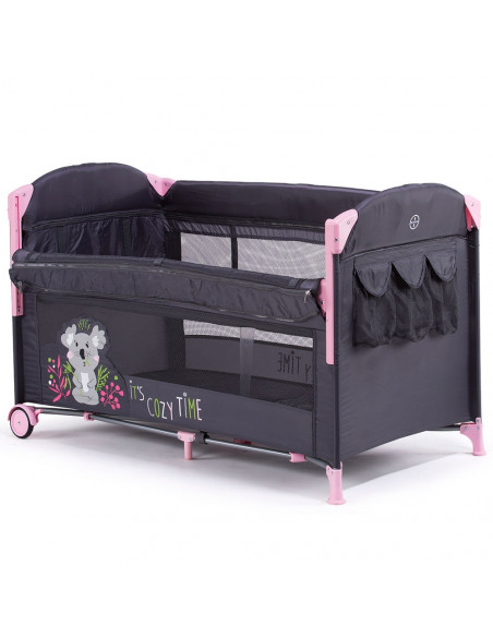 Patut pliabil Chipolino Merida peony pink cu laterala