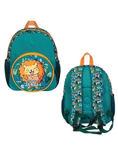 Ghiozdan gradinita S-COOL SC2489, Motiv happy jungle Ghiozdan gradinita S-COOL SC2489, Motiv happy jungle