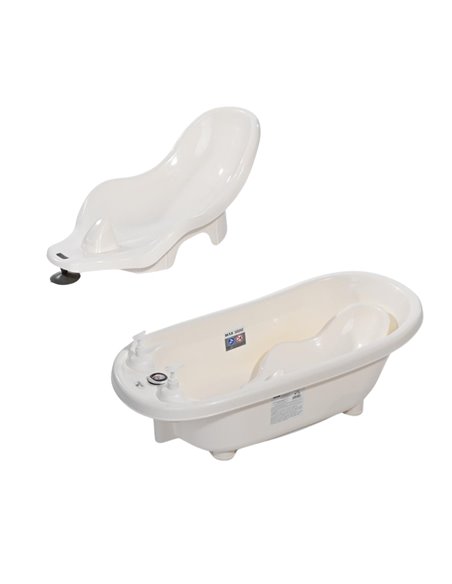 Set cadita 88 cm cu termometru, reductor, Alb Set cadita 88 cm cu termometru, reductor, Alb