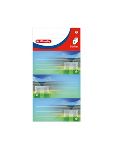 Etichete scolare Herlitz 50034307, 3 x 3 coli, Motiv stadion