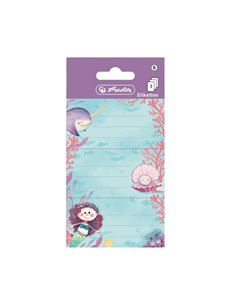 Etichete scolare Herlitz 50040254, 3 x 3 coli, Motiv mermaid