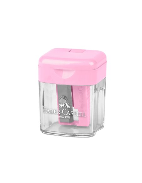 Ascutitoare simpla din plastic cu container Faber-Castell FC182801, Pastel