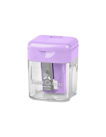 Ascutitoare simpla din plastic cu container Faber-Castell FC182801, Pastel