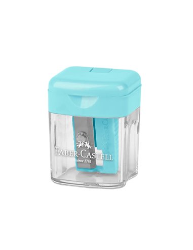 Ascutitoare simpla din plastic cu container Faber-Castell FC182801, Pastel