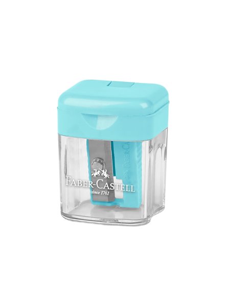 Ascutitoare simpla din plastic cu container Faber-Castell FC182801, Pastel