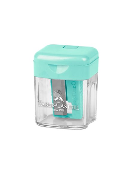 Ascutitoare simpla din plastic cu container Faber-Castell FC182801, Pastel