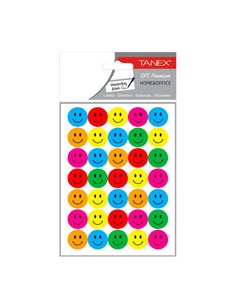 Sticker smiley Tanex TWTNX321, 2 buc/set, Culori asortate