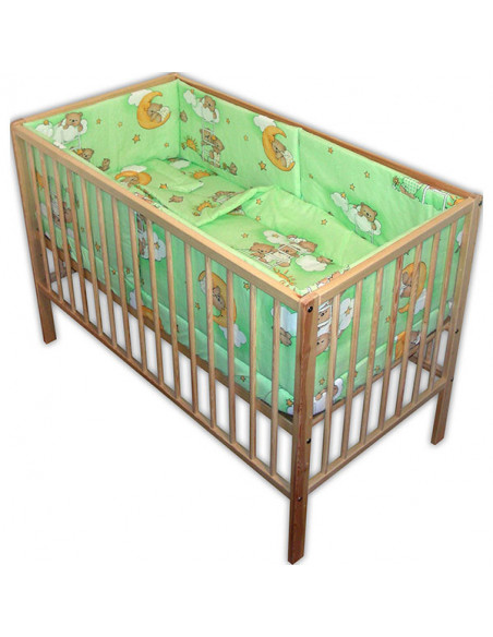 Lenjerie patut Hubners Ursulet Somn Usor 5 piese verde,LENHUSU5V Lenjerie patut Hubners Ursulet Somn Usor 5 piese verde,LENHUSU5V