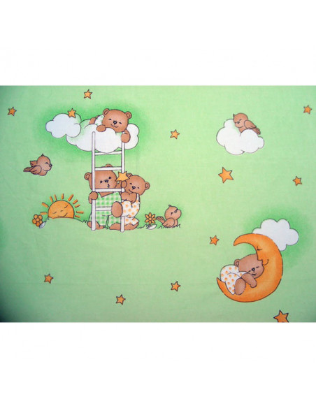 Lenjerie patut Hubners Ursulet Somn Usor 5 piese verde,LENHUSU5V Lenjerie patut Hubners Ursulet Somn Usor 5 piese verde,LENHUSU5V