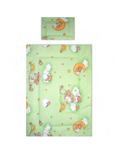 Lenjerie patut Hubners Ursulet Somn Usor 5 piese verde,LENHUSU5V Lenjerie patut Hubners Ursulet Somn Usor 5 piese verde,LENHUSU5V