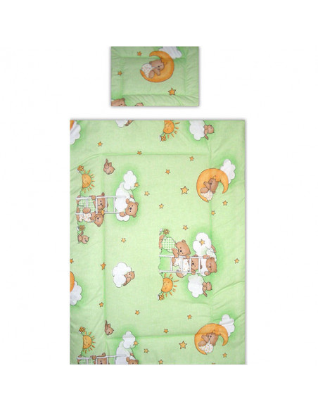 Lenjerie patut Hubners Ursulet Somn Usor 5 piese verde,LENHUSU5V Lenjerie patut Hubners Ursulet Somn Usor 5 piese verde,LENHUSU5V