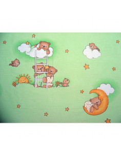 Lenjerie patut Hubners Ursulet Somn Usor 4 piese verde,LENHUSU4V 2