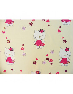 Lenjerie patut Hubners Kitty Floricele 4 piese crem,LENHKF4C 2