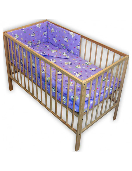 Lenjerie patut Hubners Kitty 4 piese mov,LENHK4M