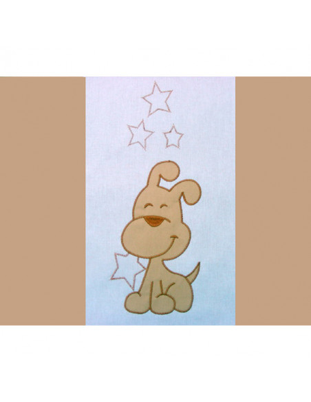 Lenjerie patut cu broderie Hubners Catelusul Vesel 4 piese