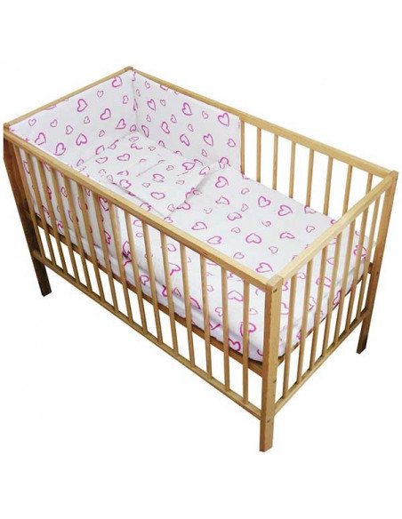 Lenjerie patut Hubners Inimioare 4 piese,LENHIN4