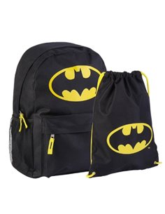 Set scoala Batman 02 - Ghiozdan si Sac de incaltaminte