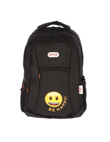 Ghiozdan scoala EJRS2377-2, Motiv emoji, Negru