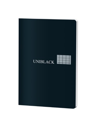 Caiet A4 Pigna Uniblack, 60 file, 70 g/mp, matematica, Negru