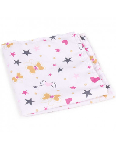 Leagan pentru papusa Smoby Baby Nurse roz gri cu