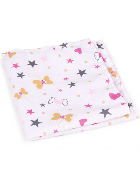 Leagan pentru papusa Smoby Baby Nurse roz gri cu