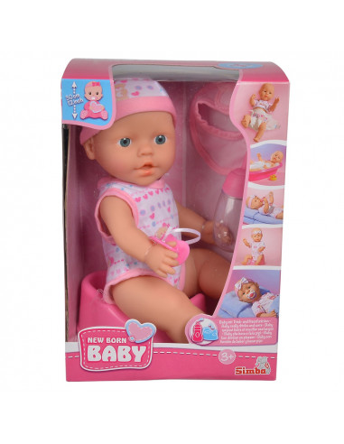 Papusa Simba New Born Baby 30 cm Bebe Darling cu olita si