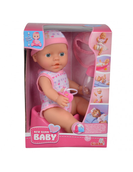 Papusa Simba New Born Baby 30 cm Bebe Darling cu olita si