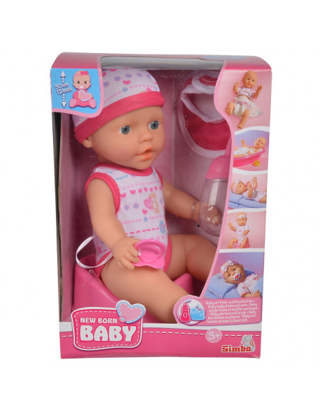 Papusa Simba New Born Baby 30 cm Bebe Darling cu olita si