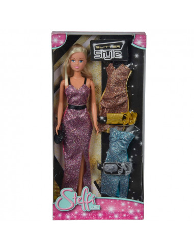 Papusa Simba Steffi Love 29 cm Glitter Style cu 3