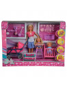 Papusa Simba Steffi Love 29 cm Baby World in bluza cu buline