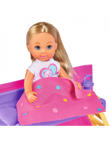 Papusa Simba Evi Love 12 cm Holiday Camper cu rulota si