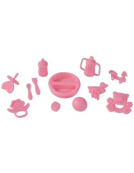 Papusa Simba Steffi Love Baby Walk 29 cm roz cu carucior si