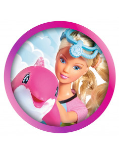 Papusa Simba Steffi Love Dolphin Fun 29 cm cu delfin si 2