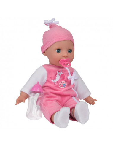 Papusa interactiva Simba Laura Baby Talk 38 cm cu biberon si