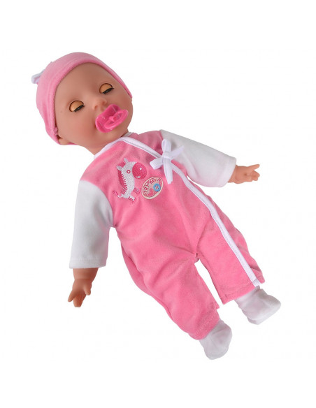 Papusa interactiva Simba Laura Baby Talk 38 cm cu biberon si