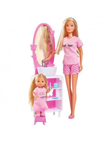 Set Simba Steffi Love Bedtime cu papusa 29 cm, papusa 12 cm si
