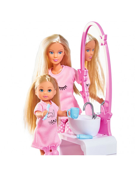 Set Simba Steffi Love Bedtime cu papusa 29 cm, papusa 12 cm si