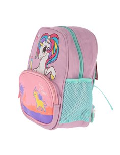 Ghiozdan prescolari School friendly 2 fermoare WIK02U_MV, Motiv unicorn 2
