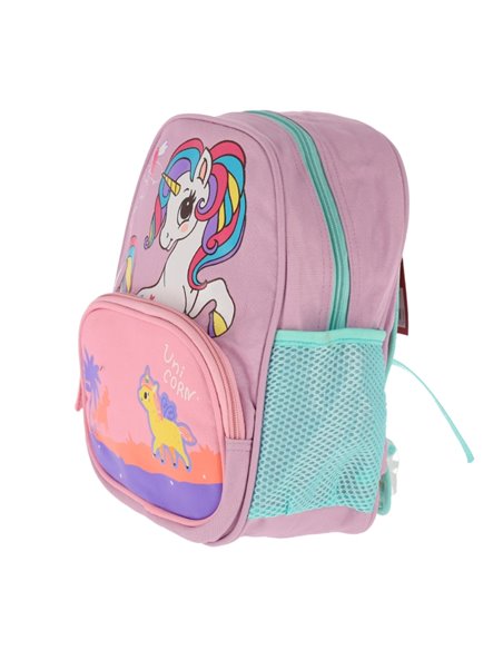 Ghiozdan prescolari School friendly 2 fermoare WIK02U_MV, Motiv unicorn