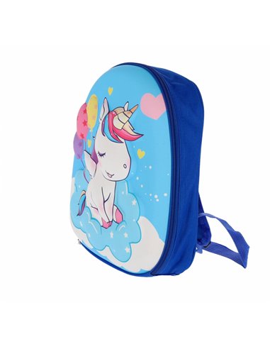 Ghiozdan prescolari School friendly 2 fermoare WI31U_BL, Motiv unicorn