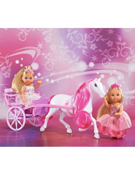 Set Simba Evi Love Romantic Carriage cu 2 papusi 12 cm si