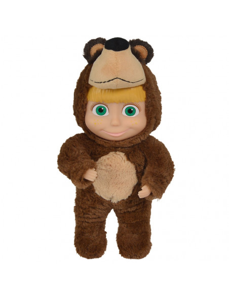 Papusa Simba Masha and the Bear 2 in 1 Masha 25 cm in costum de