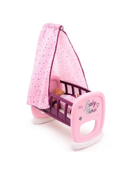 Leagan pentru papusa Smoby Baby Nurse roz mov cu