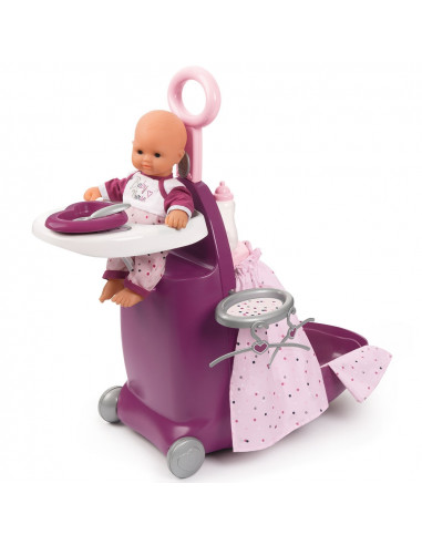 Valiza multifunctionala pentru papusi Smoby Baby Nurse 3 in