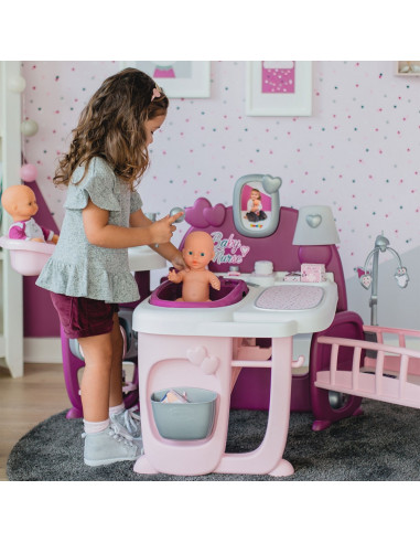 Centru de ingrijire pentru papusi Smoby Baby Nurse Doll`s Play