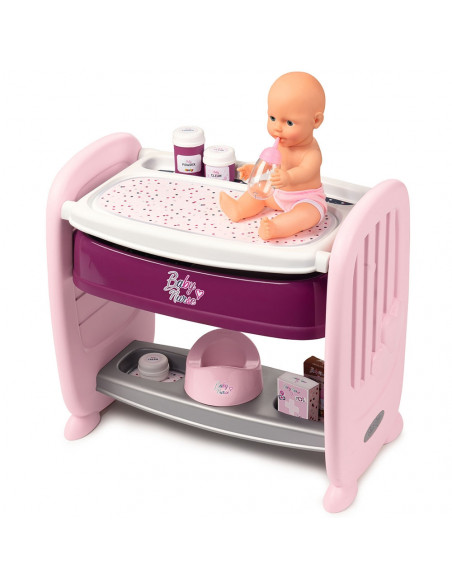 Patut Co-Sleeper pentru papusi Smoby Baby Nurse 2 in