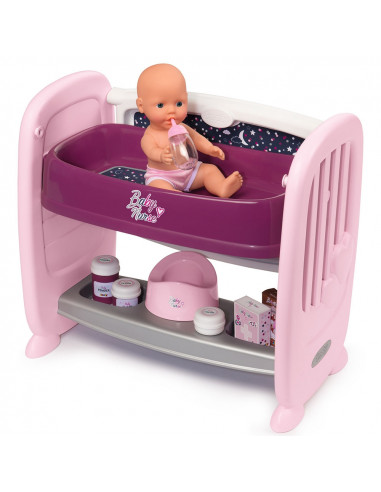 Patut Co-Sleeper pentru papusi Smoby Baby Nurse 2 in