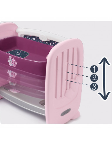 Patut Co-Sleeper pentru papusi Smoby Baby Nurse 2 in